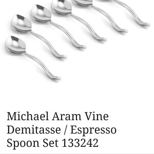 Michael Aram Silver Demitasse Spoon Set